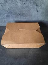Papírový box EKO na jídlo 168x132x53 mm hnědý s chlopněmi 900 ml